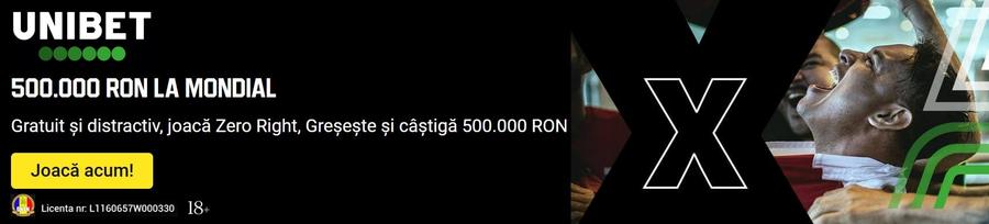 Unibet oferă 500.000 RON în campania Zero Right dedicată Cupei Mondiale din Qatar