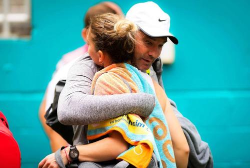 Daniel Dobre, alături de Simona Halep Foto: Imago