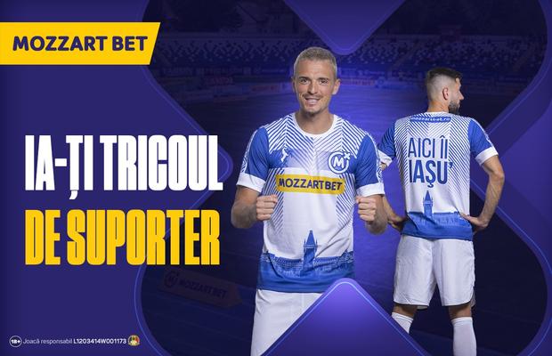 Deschizi cont la Mozzart Bet, depui minim 50 lei și primești cadou tricoul de suporter al Politehnicii Iasi!