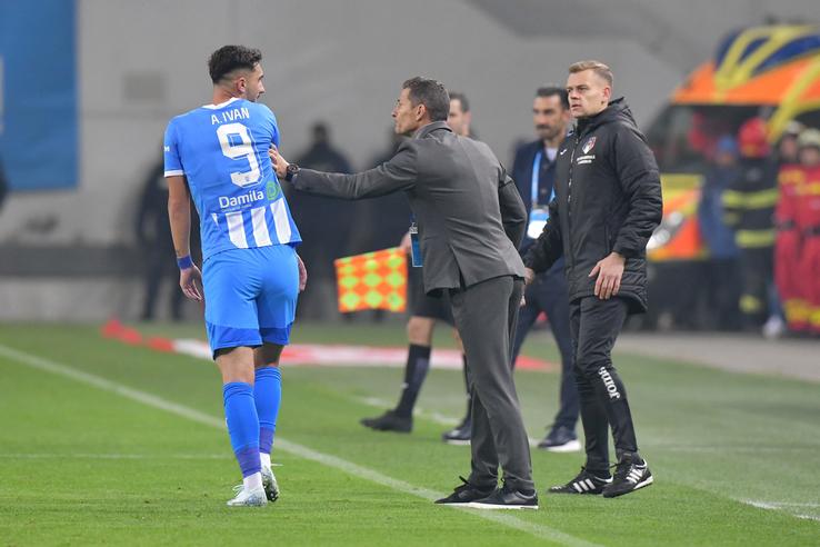 Costel Gâlcă, la Universitatea Craiova - FCSB/ foto Cristi Preda (GSP)