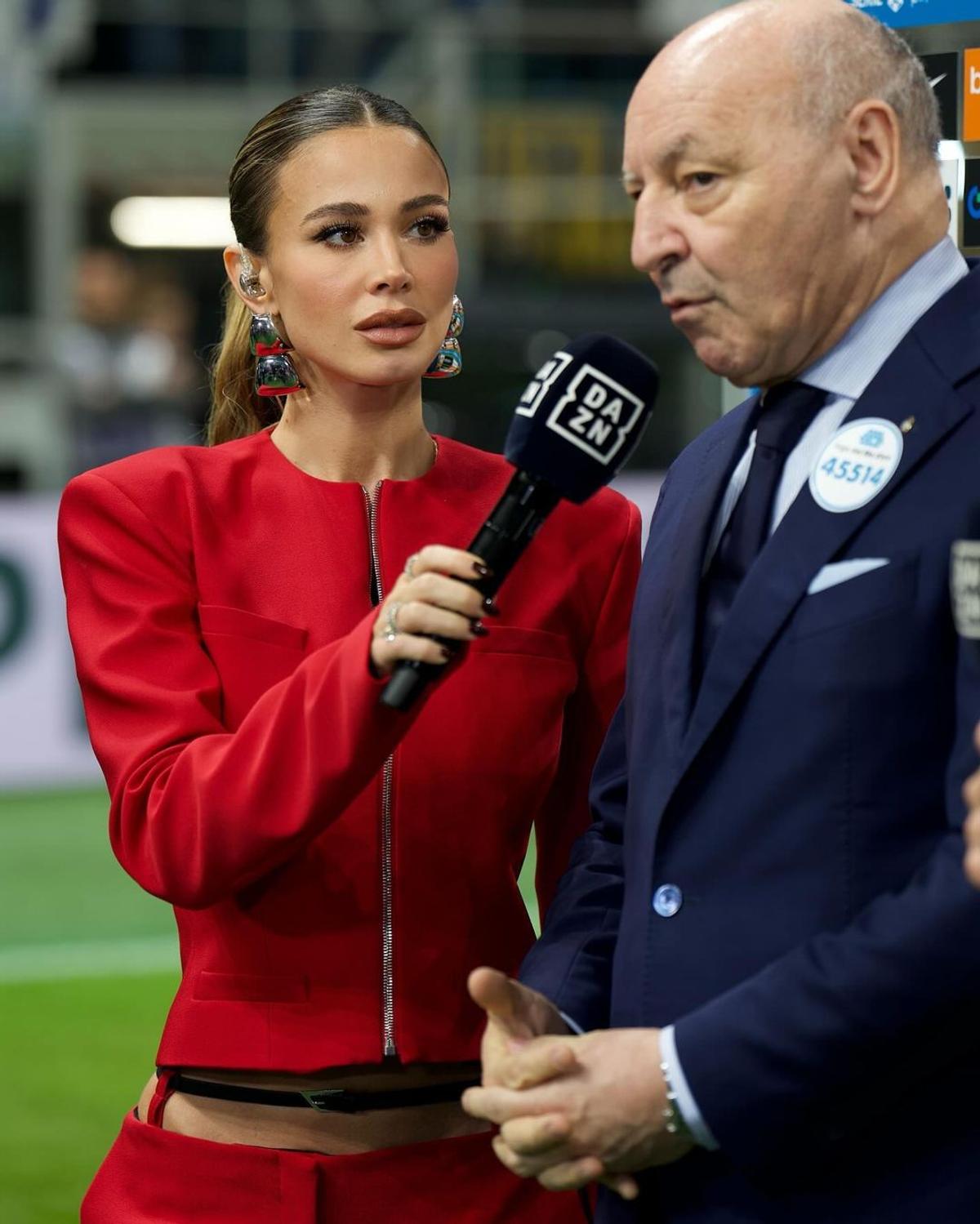 Cea mai frumoasă jurnalistă de sport din Italia, apariție controversată la marginea terenului » Cum a apărut la derby-ul Inter - Juventus