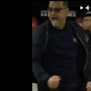 Reacția lui Mihai Teja, după golul de 3-3 marcat de Vejle