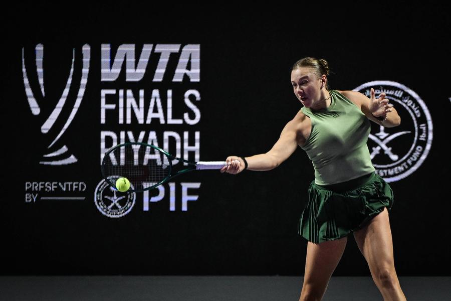 Amanda Anisimova în acțiune FOTO Imago Images Amanda Anisimova, învingătoare în duelul sută la sută american de la WTA Finals