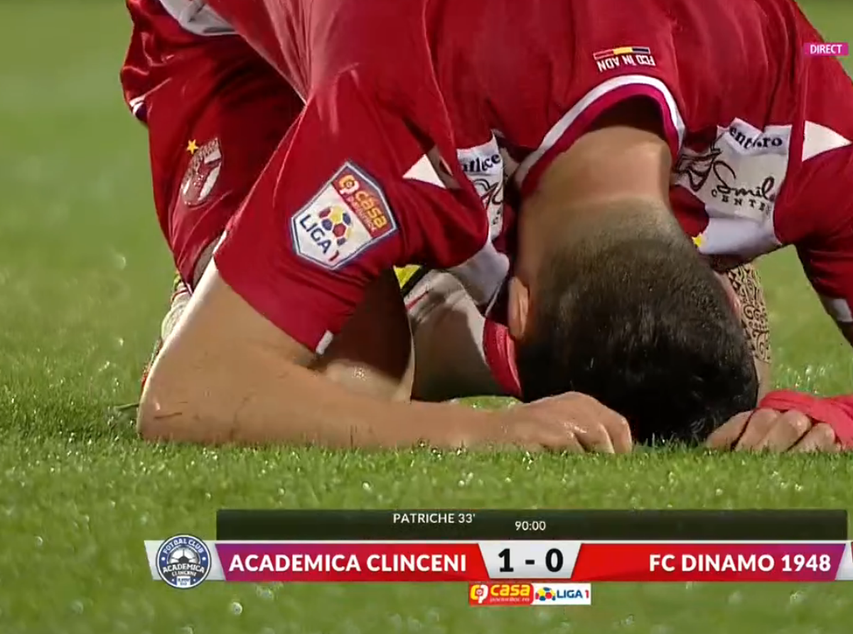 Clinceni - Dinamo 1-0. „Câinii”, în genunchi la final