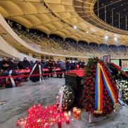 Peluza Nord FCSB și-a făcut apariția la Arena Națională pentru a-și lua rămas-bun de la Helmut Duckadam, foto: Cristi Preda
