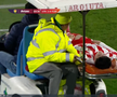 Alexandru Matei s-a accidentat grav în UTA - FCSB // FOTO: captură Prima Sport