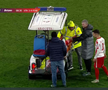 Alexandru Matei s-a accidentat grav în UTA - FCSB // FOTO: captură Prima Sport