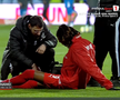 Mamadou Karamoko s-a accidentat la încălzire înainte de Farul - Dinamo // FOTO: captură Prima Sport