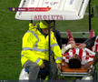 Alexandru Matei s-a accidentat grav în UTA - FCSB // FOTO: captură Prima Sport