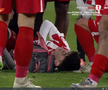 Alexandru Matei s-a accidentat grav în UTA - FCSB // FOTO: captură Prima Sport