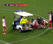 Alexandru Matei s-a accidentat grav în UTA - FCSB // FOTO: captură Prima Sport
