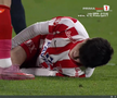 Alexandru Matei s-a accidentat grav în UTA - FCSB // FOTO: captură Prima Sport