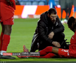 Mamadou Karamoko s-a accidentat la încălzire înainte de Farul - Dinamo // FOTO: captură Prima Sport