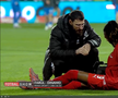 Mamadou Karamoko s-a accidentat la încălzire înainte de Farul - Dinamo // FOTO: captură Prima Sport