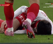 Alexandru Matei s-a accidentat grav în UTA - FCSB // FOTO: captură Prima Sport