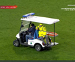 Alexandru Matei s-a accidentat grav în UTA - FCSB // FOTO: captură Prima Sport