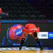 Alisia Boiciuc / România - Ungaria, imagini de la încălzire la CM de handbal feminin 2025 / FOTO: Ionuț Iordache (GSP.ro)