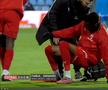 Mamadou Karamoko s-a accidentat la încălzire înainte de Farul - Dinamo // FOTO: captură Prima Sport