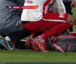 Alexandru Matei s-a accidentat grav în UTA - FCSB // FOTO: captură Prima Sport