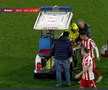 Alexandru Matei s-a accidentat grav în UTA - FCSB // FOTO: captură Prima Sport