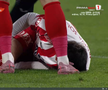Alexandru Matei s-a accidentat grav în UTA - FCSB // FOTO: captură Prima Sport