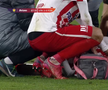 Alexandru Matei s-a accidentat grav în UTA - FCSB // FOTO: captură Prima Sport