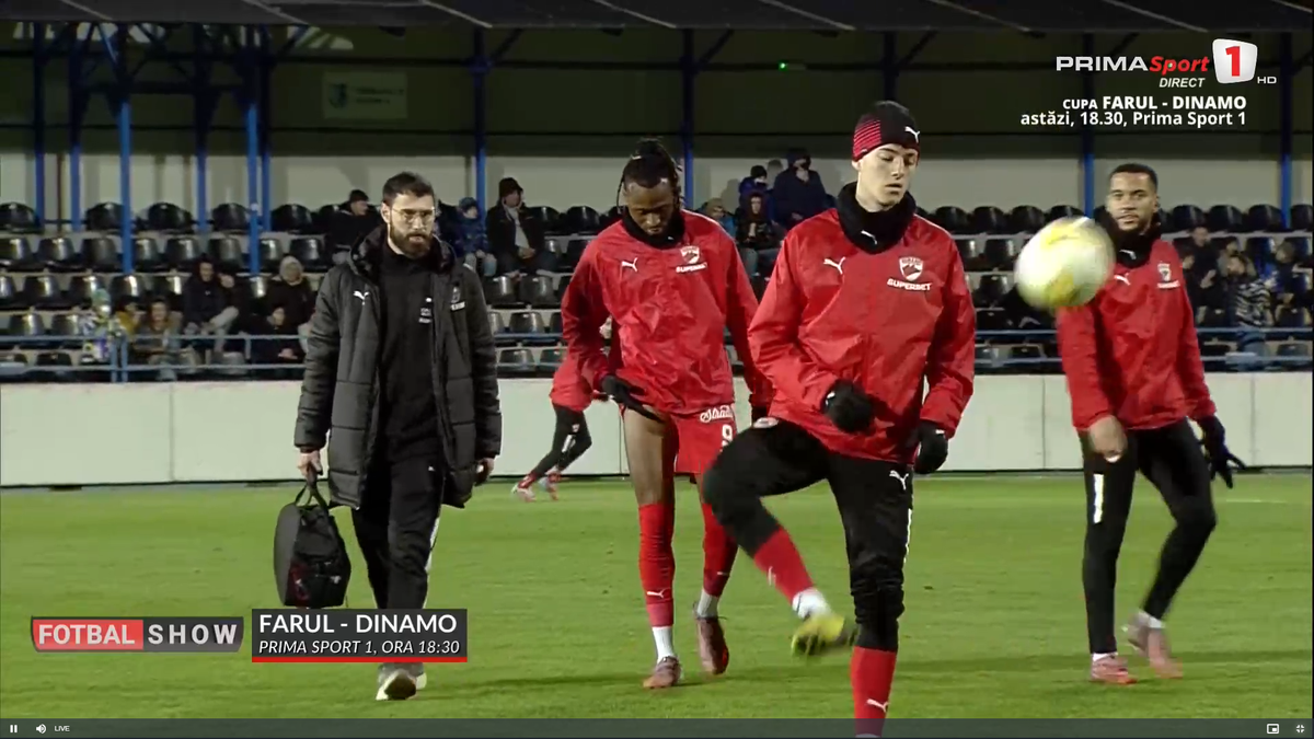 Mamadou Karamoko s-a accidentat la încălzire înainte de Farul - Dinamo