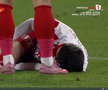 Alexandru Matei s-a accidentat grav în UTA - FCSB // FOTO: captură Prima Sport