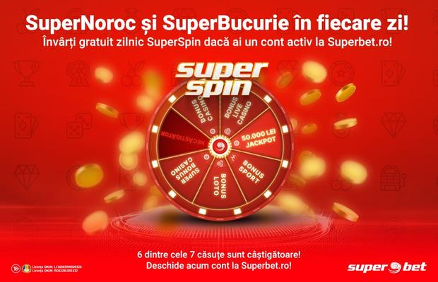 SuperSpin, SuperHit! Jucătorii online Superbet învârt gratuit zilnic Roata SuperNorocului!