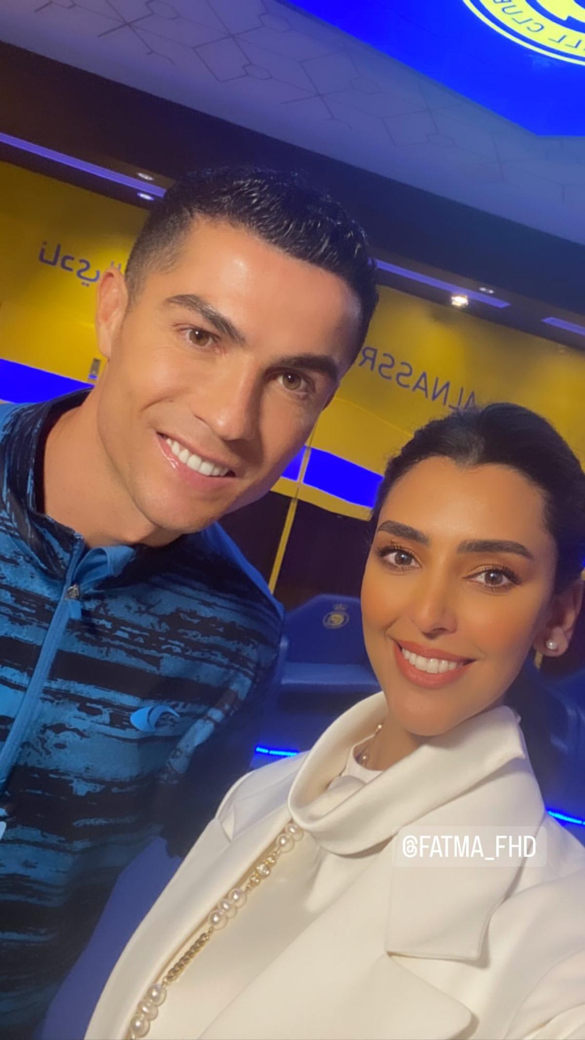 Fatma Fahad - jurnalista de la prezentarea lui Ronaldo la Al-Nassr