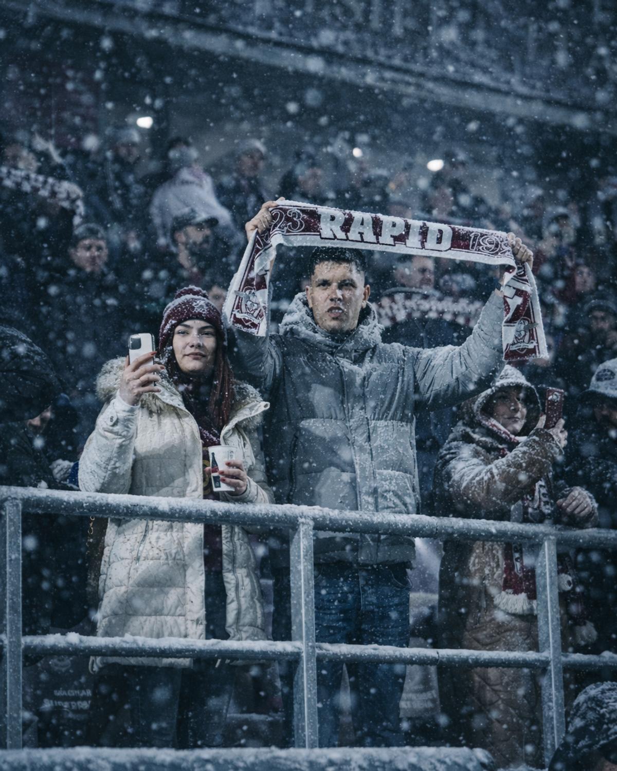 Superliga, îngropată în zăpadă! Cum ar arăta meciurile din România într-un scenariu de iarnă extremă
