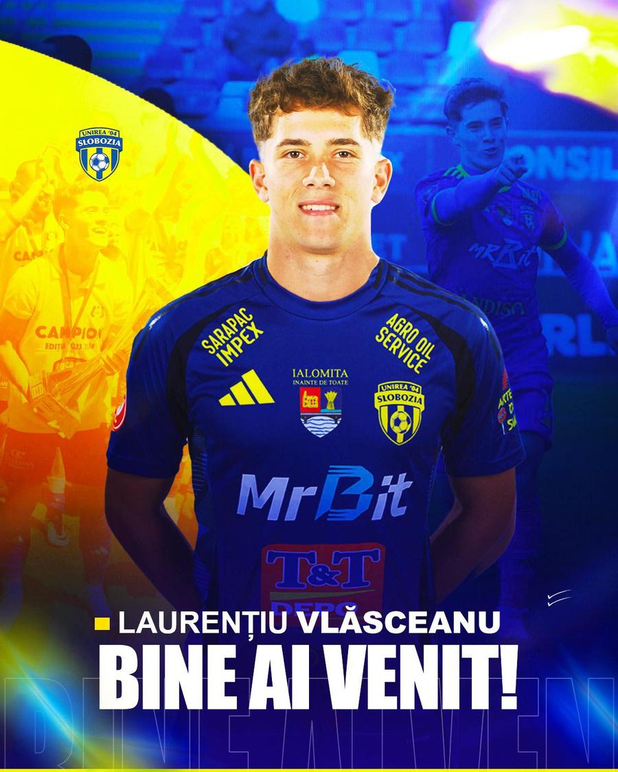Laurențiu Vlăsceanu, prezentat la Unirea Slobozia // foto: Facebook Jucătorul de la FCSB, prezentat oficial la echipa din Superliga: „Bine ai venit!”