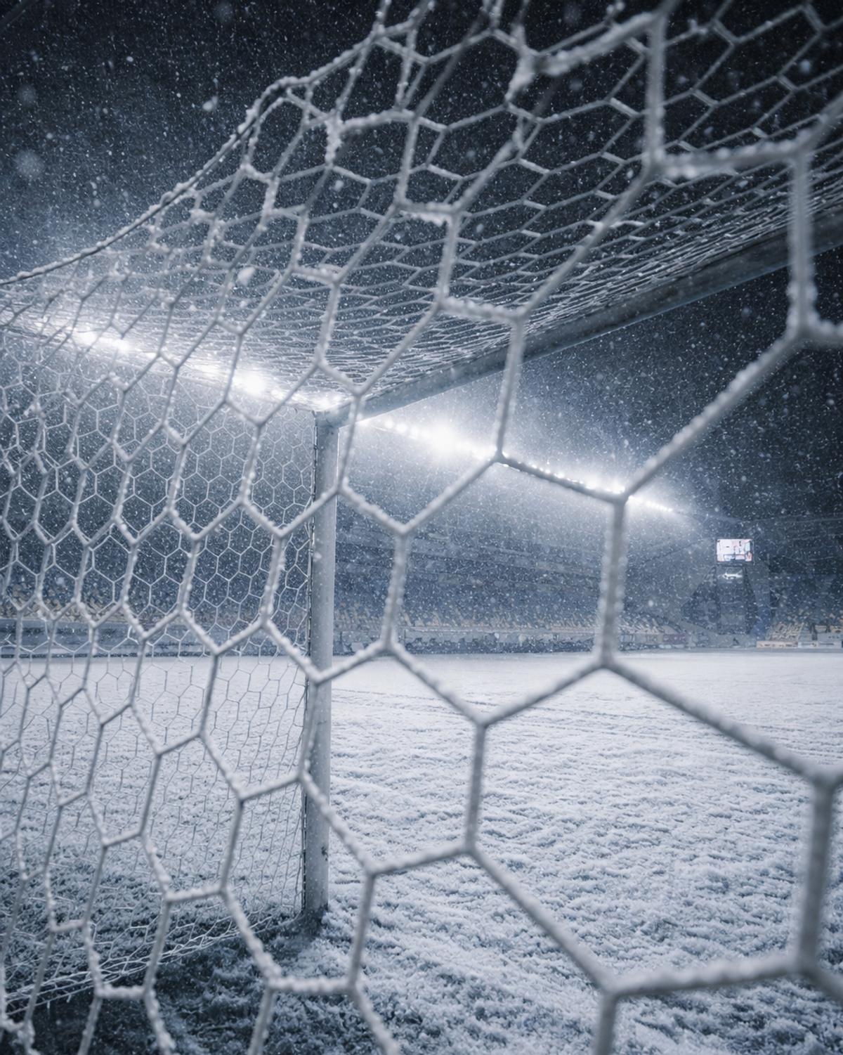 Superliga, îngropată în zăpadă! Cum ar arăta meciurile din România într-un scenariu de iarnă extremă