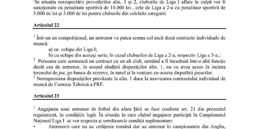 Pasajul din regulament care stipulează faptul că Șumudică poate antrena din nou în Liga 1 în actualul sezon Poate Șumudică să antreneze dacă va reveni în România? Ce spune regulamentul