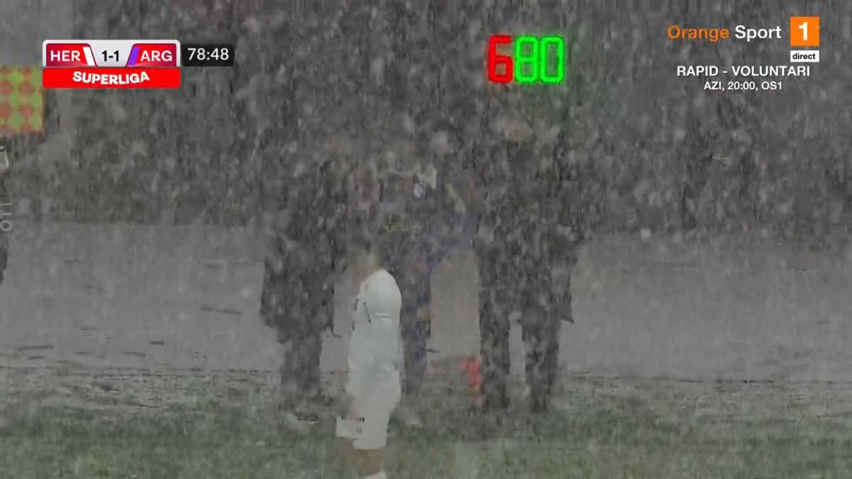Hermannstadt - FC Argeș 1-1 » Remiză pe „derdelușul” de la Sibiu, într-o partidă jucată pe două anotimpuri