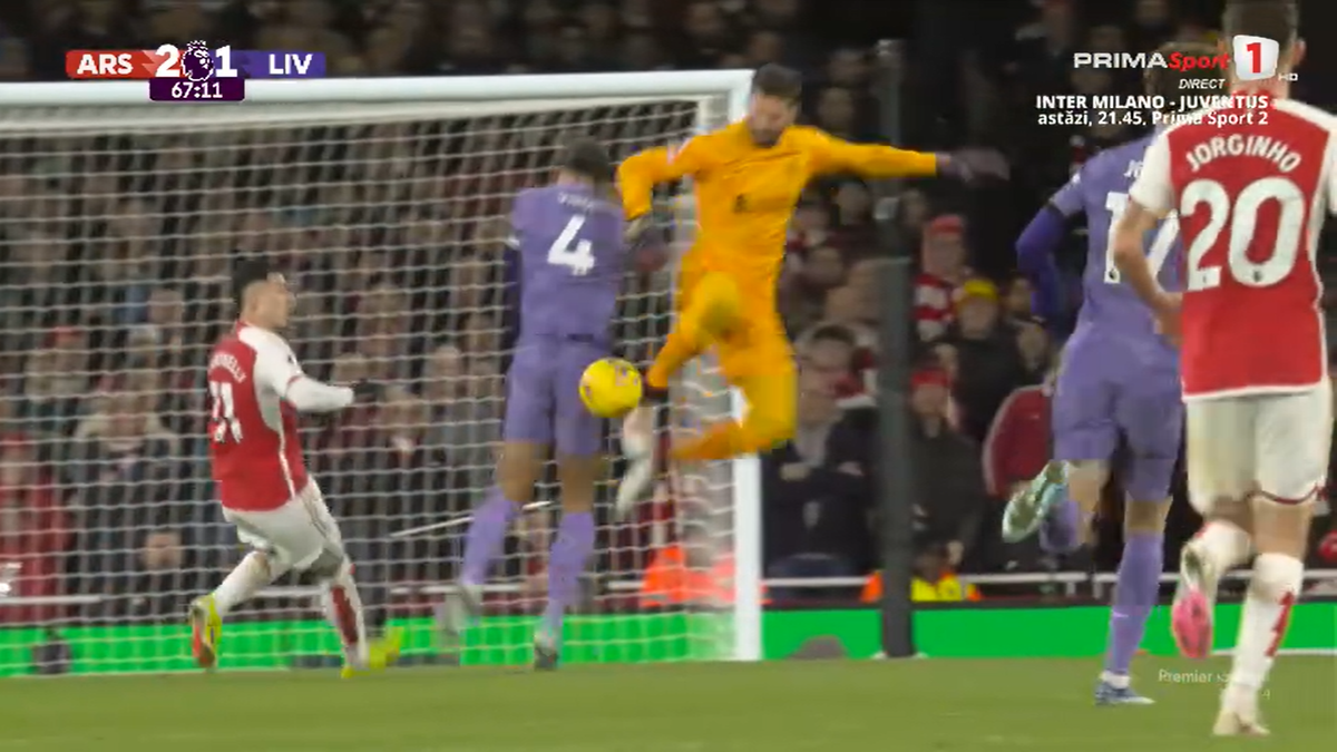 Gafe de cascadorii râsului în Arsenal - Liverpool » Ce a putut să facă Alisson