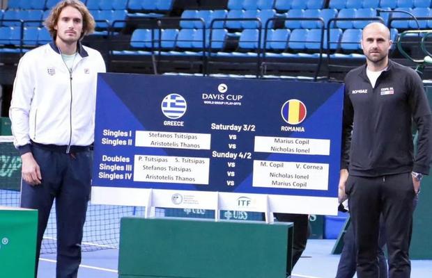 Petros Tsitsipas/Stefanos Tsitsipas - Marius Copil/Victor Cornea 6-7, 6-3, 6-4 » România învinsă în Cupa Davis