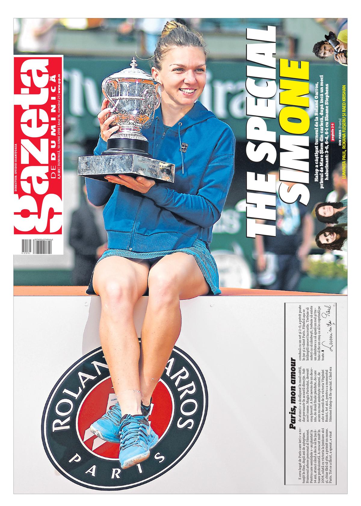 Cariera Simonei Halep în zece prime pagini din Gazeta Sporturilor