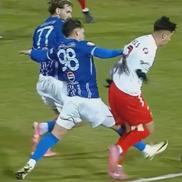 Musi a cerut penalty în Farul - Dinamo/ foto: captură Digi Sport