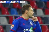 Adi Popa, nervos în CSA Steaua - Poli Iași » I-a bătut obrazul unui coleg, chiar după ce marcase