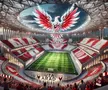 Stadionul celor de la UTA Arad, generat de AI