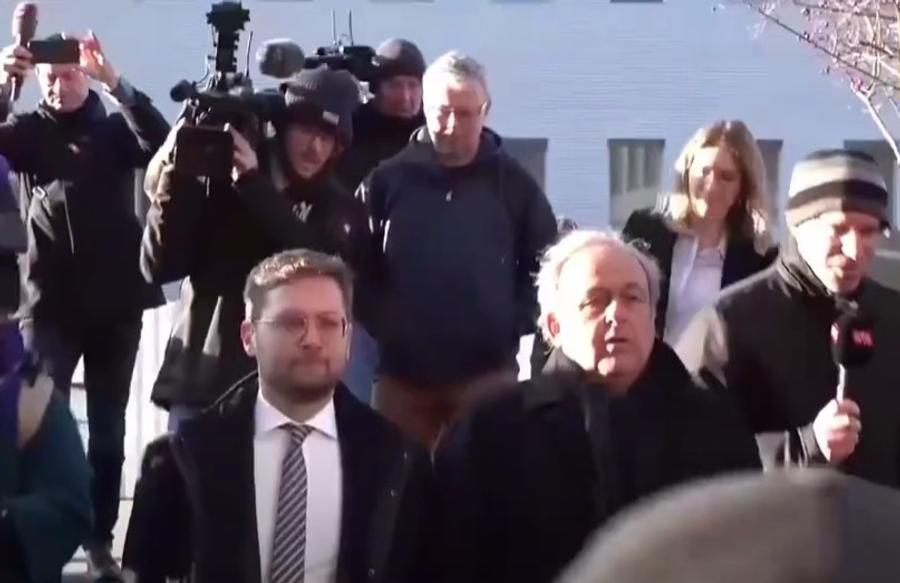 Și Michel Platini s-a afișat zâmbitor și fără de păcate la judecata din Elveția / Foto: captură TV Michel Platini rupe tăcerea și lansează noi acuzații explozive: „Mafia elvețiană decide totul! TAS este brațul armat al FIFA”
