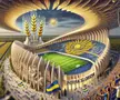 Stadionul celor de la Unirea Slobozia, generat de AI