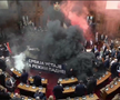 Haos în parlamentul Serbiei
