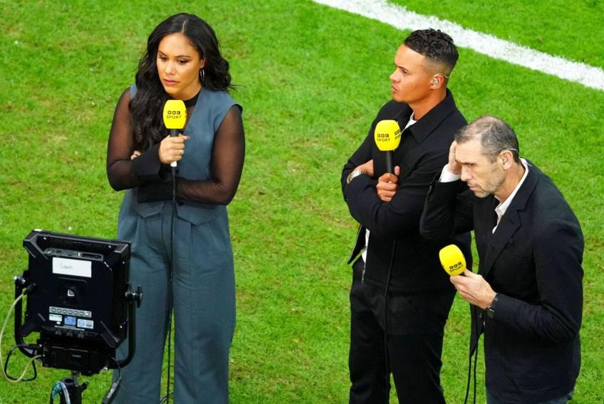 Jermaine Jenas, în centru, în perioada în care lucra la BBC