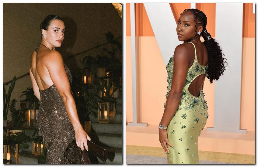 Aryna Sabalenka și Coco Gauff la petrecerea Vanity Fair