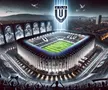Stadionul celor de la U Cluj, generat de AI