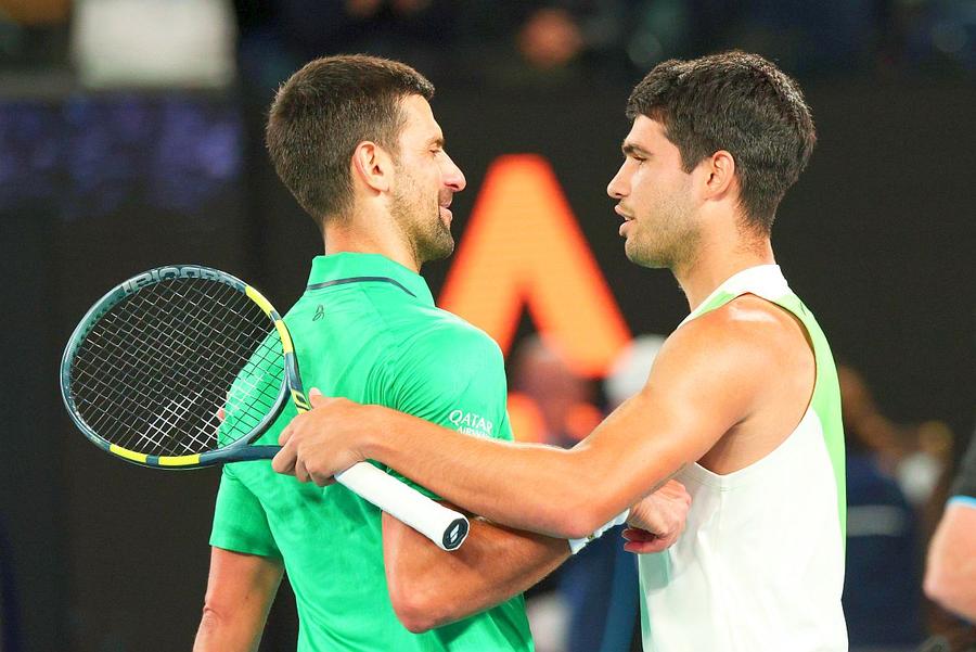 Novak Djokovic și Carlos Alcaraz. Foto: Imago Novak Djokovic a vomitat în turul 2 de la Indian Wells, apoi a avut o conferință-maraton
