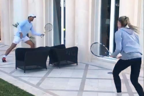 Rafael Nadal, învins la tenis de sora Maribel / Captură Facebook Rafael Nadal