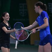 Miriam Bulgaru și Mara Gae - Antrenament echipa României de BJK Cup Foto: Cristi Preda